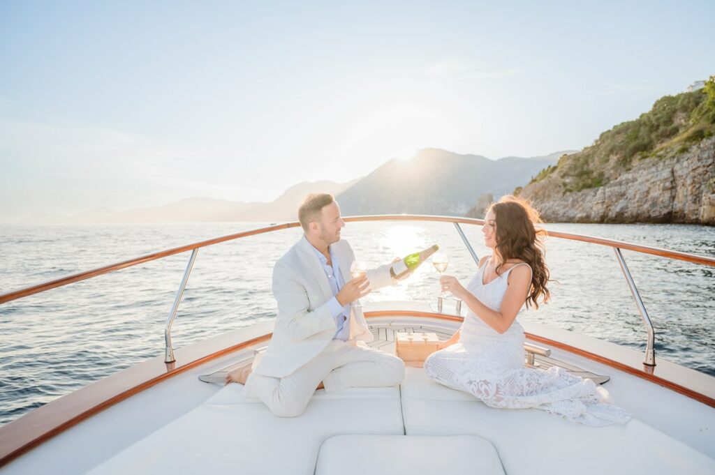 beach elopement in positano