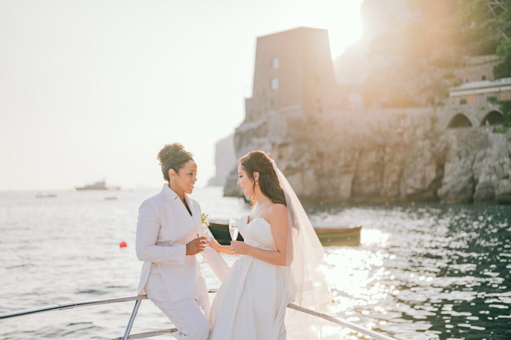 Symbolic wedding at Villa Magia Positano