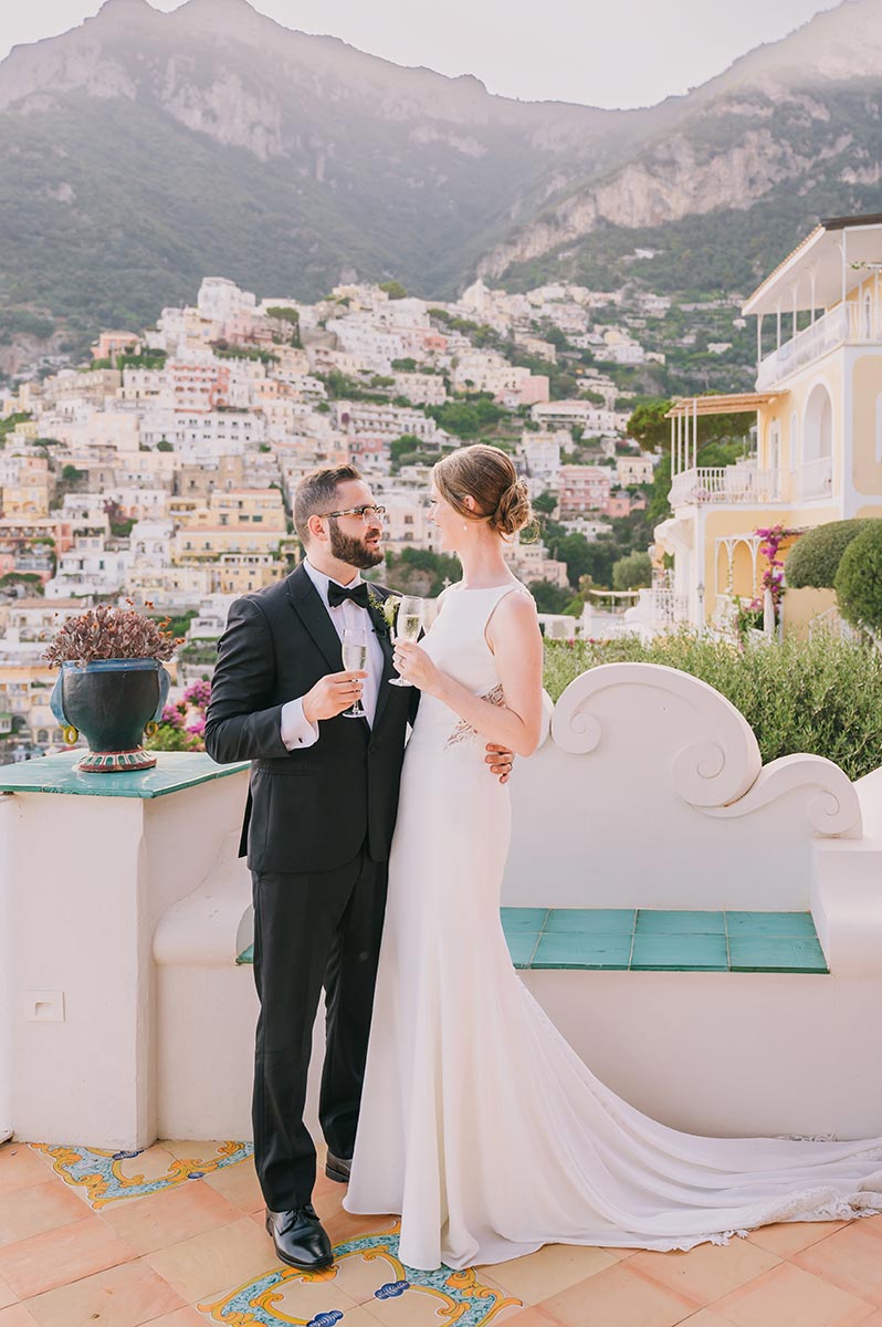 Elopement Positano | Emiliano Russo | Elopement hotel marincanto positano 10 | Elope wedding destinations: Amalfi Coast is a perfect place in Italy where to elope. It's plenty of amazing things to do before and after the ceremony. The Amalfi Coast is considered one of the most romantic elope wedding destinations. The scenery is gorgeous, with the breath-taking view of the Mediterranean Sea.